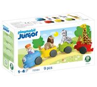 Playmobil | JUNIOR | Animal Train | Colourful Train with Animals, 4 Trailers & Driver’s Cab | For Children Aged 1+ | 72084