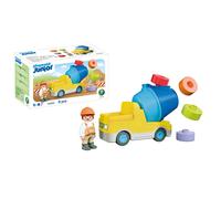 Playmobil | JUNIOR | Concrete Mixer Truck | Colourful Construction Vehicle with Removable Drum & Plug-In Blocks | For Children Aged 1+ | 72083