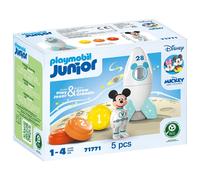 Playmobil JUNIOR & Disney | Mickey Mouse Rocket & Space Adventure | Sustainable toy from 1 year | Gift for toddlers | Encourages imagination & first learning | 71771