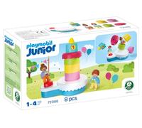 Playmobil | JUNIOR | JUNIOR: Birthday Cake | Bouncing Surprise Cake with Rotating Candle & Figures | For Children Aged 4+ | 72086
