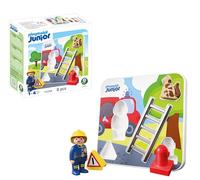 Playmobil | JUNIOR | JUNIOR: Firefighter Puzzle | Wooden Puzzle with Firefighter, Cat & Accessories | For Children Aged 4+ | 72088