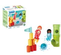 Playmobil | JUNIOR | JUNIOR: Superhero Action | Building Set with Water Woman, Fire Man, Towers & Ball Track Elements | For Children Aged 4+ | 72085