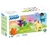 Playmobil | JUNIOR | JUNIOR: Unicorn Fairy Garden | Magical Garden Set with Fairy, Unicorn & Stackable Flowers | For Children Aged 1+ | 72087