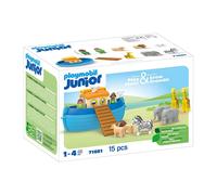 PLAYMOBIL 71681 JUNIOR: My Take Along Noah's Ark, including ramp and nine animals, sustainable toy made from plant-based plastics, gifting toy, play sets suitable for children ages 1+