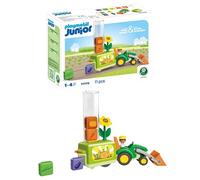 Playmobil | JUNIOR | Tractor with fun planter | Toy from 1 year | Gift for toddlers | Promotes learning about vegetables and colors | Sustainable toy with outdoor function & accessories | 71773