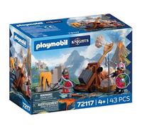 Playmobil | Knights | Dragon Knight Catapult | Stone Catapult with Firing Function and Rock Wall | Knights Toy for Children Aged 4+ | 72117