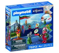 Playmobil | Knights | Dragon Knight Combat Training | Training Ground with Cannon, Targets, Straw Dummy & Weapons | For Children Aged 4+ | 72213