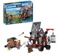 Playmobil | Knights | Dragon Knights Siege Tower | Siege tower with battering ram, ballista, cage and 4 figures | For children aged 4 and up | 72210