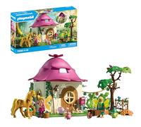 Playmobil - Magic Unicorns - Fairy home with golden unicorn and stable - With glowing garland for magical nights - Creative toy for children aged 4 and over - 71838