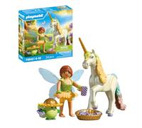 Playmobil | Magic Unicorns | Unicornio flor de sol con hada | Con detalles mágicos y accesorios intercambiables | Regalo perfecto para niños a partir de 4 años | 71842