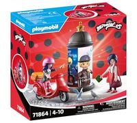 Playmobil | Miraculous | Scooter ride through Paris | Toy from 4 years | Gift for children | Encourages creativity & role play | Play figure with accessories & detailed set | 71864