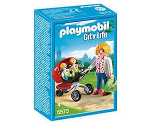 Playmobil Mother with Twin Stroller