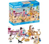 Playmobil | My Life | Cat Café | Cat Toy for Kids | Animal Figures Set | Toy for Children Aged 4 and Over | 71744