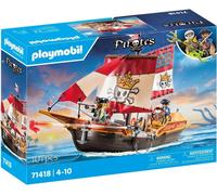 Playmobil Pirates 71418 Small Pirate Ship Playset for Ages 4 and Up