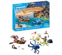 PLAYMOBIL Pirates 71636 Advent Calendar: Pirates 24 Surprises Including Two Figures and a Giant Octopus Advent Calendar 2024 Magical Toys for Boys