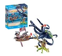 Playmobil Pirates Battle with Giant Octopus - 71419 Playset | Size: 7 Pack PLAYMOBIL Multicolor 7 Pack