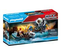 Playmobil 70782 City Action Police Jet Pack with Boat, Fun Imaginative Role-Play, Playset Suitable for Children Ages 4+