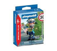 Playmobil Police Officer with Speed Detector - Traffic Safety Playset with Radar Gun, Road Sign & Accessories, Ages 4+