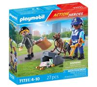 Playmobil Police Search - Police Figure & Equipment Playset for Action Roleplay with Dog, Kids 4+