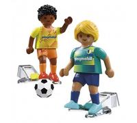 Playmobil My Life Football Players Set, 2 Poseable Figures with Football & Goal, 8 Pieces, Ages 4+, (72058)