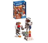Playmobil | Space | ESA: Astronaut with Robot | With Mars Crawler, Analysis Station & 3 Rock Samples | Space Exploration in the Playroom Playset | For Children Aged 4+ | 72014