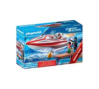 PLAYMOBIL Sports & Action 70744 Speed Boot with Underwater Motor, Floating, 4 Years and Above