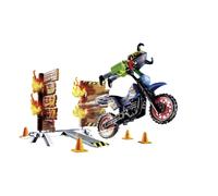 Playmobil Stunt Show Motocross with Fiery Wall