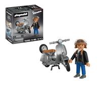 Playmobil | Vespa | Vespa 80th Anniversary: Original Style | Anniversary Edition in silver retro design with figure, helmet & sticker sheet | For children aged 4 and up | 72282