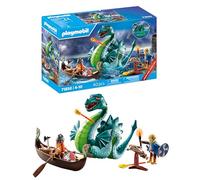 Playmobil | Viking with Sea Monster | Educational Toy for Ages 4+ | Imaginative Playset | Dragon Figure & Viking Ship | Creativity-Boosting Toy | 71830
