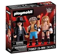 Playmobil | WWE® | Attitude Era Multipack | Figure Set with Undertaker, “Stone Cold” Steve Austin & Triple H | For Fans Aged 5+ | 71957