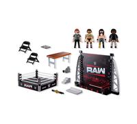 Playmobil | WWE® | WWE RAW Ring Collectors Set | Wrestling Ring with CM Punk, Seth Rollins, Referee, Cameraman & Accessories | For Fans Aged 5+ | 71956