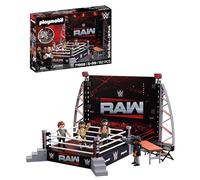 Playmobil | WWE® | WWE RAW Ring Collectors Set | Wrestling Ring with CM Punk, Seth Rollins, Referee, Cameraman & Accessories | For Fans Aged 5+ | 71956