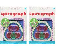 PlayMonster Spirograph 10 Piece Set - Fun Shapes | Create Endless Designs | Fun Drawing Set | Create Beautiful & Unusual Patterns | Great Arts & Crafts Activity | for Ages 6+ (Pack of 2)
