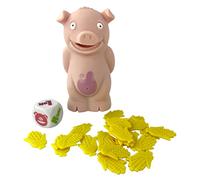 PlayMonster Stinky Pig Game - Fast, Musical Active Kids Game With Funny Sounds, Roll the Dice and Pass Him Fast Before He Toots - For Kids Ages 6 and Up, White