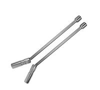 PLAYOCCAR 14mm/16mm Spark Plug Socket, 3/8" Magnetic 360° Swivel Driver Set, 12-Point Wobble Thin Wall Removal Tool (Long)