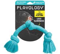 Playology Dog Toys | Dri-Tech Rope Toy Tug of War Rope for Aggressive Chewers | Jumbo Peanut Butter Scented Toy - Easy to Clean and Made from Non Toxic Materials