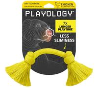 Playology Dog Toys | Dri-Tech Rope Toy Tug of War Rope for Aggressive Chewers | Medium Chicken Scented Toy - Easy to Clean and Made from Non Toxic Materials