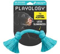 Playology Dog Toys | Dri-Tech Rope Toy Tug of War Rope for Aggressive Chewers | Medium Peanut Butter Scented Toy - Easy to Clean and Made from Non Toxic Materials
