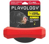 Playology Dog Toys | Durable Squeaky Chew Stick for Dogs | Jumbo Beef Scented Toy - Easy to Clean and Made from Non Toxic Materials