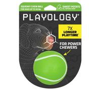 Playology Squeaky Dog Toy | Durable Rubber Interactive Dog Ball | Sweet Potato Scented Fetch Ball for Medium Dogs | Floating Dog Toy Made from Non Toxic Materials