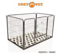 Playpen Heavy Duty Cozy Pet Puppy Run Crate Pen 75.5cm High Dog Cage HDDP03