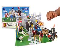 PLAYPRESS Knights Castle Pop-out Playset - Eco-Friendly Building Toys - Easy Storage - Construction Toys for Ages 4+