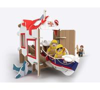 PLAYPRESS RNLI Lifeboat House Children’s Pop-out Playset - Eco-Friendly Building Toys - Easy Storage - Construction Toys for Ages 6+