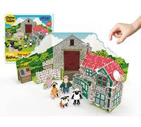 PLAYPRESS Shaun The Sheep Mossy Bottom Pop-out Playset - Includes Farmers House, Shaun, Timmy & Other Characters - Eco-Friendly Building Toys - Ages 5+