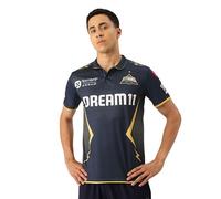 playR Gujarat Titans Official Replica Jersey IPL 2025 Adult Half Sleeve, Size - M Navy Blue
