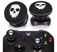 Playrealm FPS Thumbstick Extender & Printing Rubber Silicone Grip Cover 2 Sets for Xbox Series X/S & Xbox One Controller (Ghost)