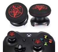 Playrealm FPS Thumbstick Extender & Printing Rubber Silicone Grip Cover 2 Sets for Xbox Series X/S & Xbox One Controller (Demon Circle)
