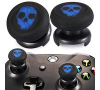 Playrealm FPS Thumbstick Extender & Printing Rubber Silicone Grip Cover 2 Sets for Xbox Series X/S & Xbox One Controller (Ghost Blued)