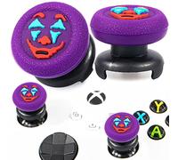 Playrealm FPS Thumbstick Extender &Texture Rubber Silicone Grip Cover 2 Sets for Xbox Series X/S & Xbox One Controller(Joker Purple)