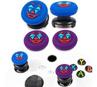 Playrealm FPS Thumbstick Extender &Texture Rubber Silicone Grip Cover 4 Sets for Xbox Series X/S & Xbox One Controller(Joker Purple+Blue)